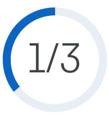 Um infográfico de 1/3