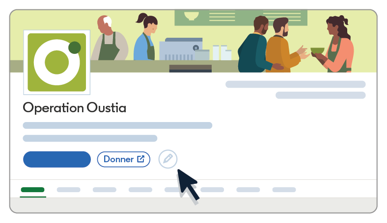Illustration of LinkedIn interface for adding a CTA