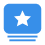 Blue app icon with white star badge