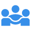 Blue group of people community icon