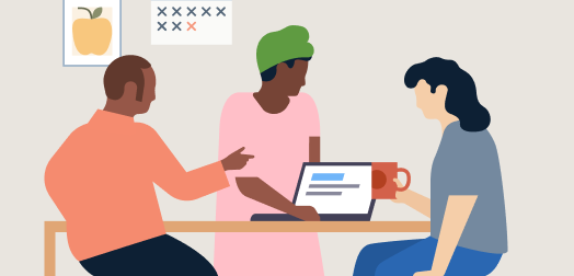 Illustration representing team collaboration