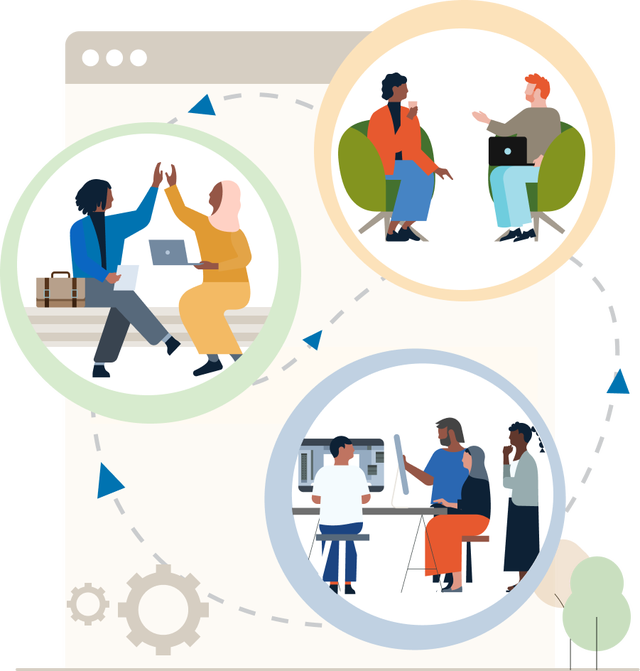 Illustration representing internal mobility