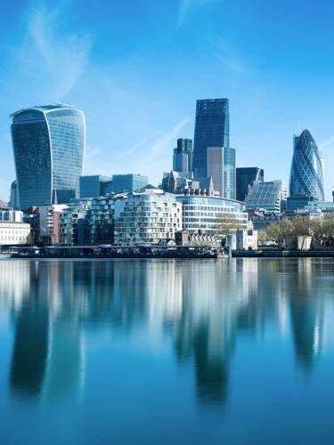 Thames River with Cityscape of London