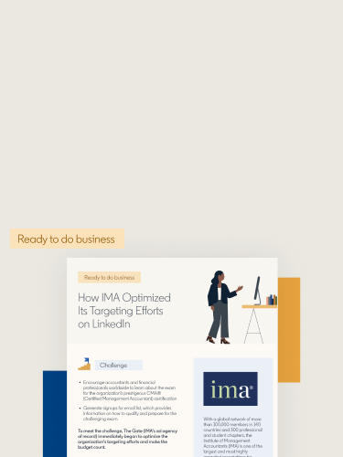 Infographic: How IMA Optimized Its Targeting Efforts on LinkedIn