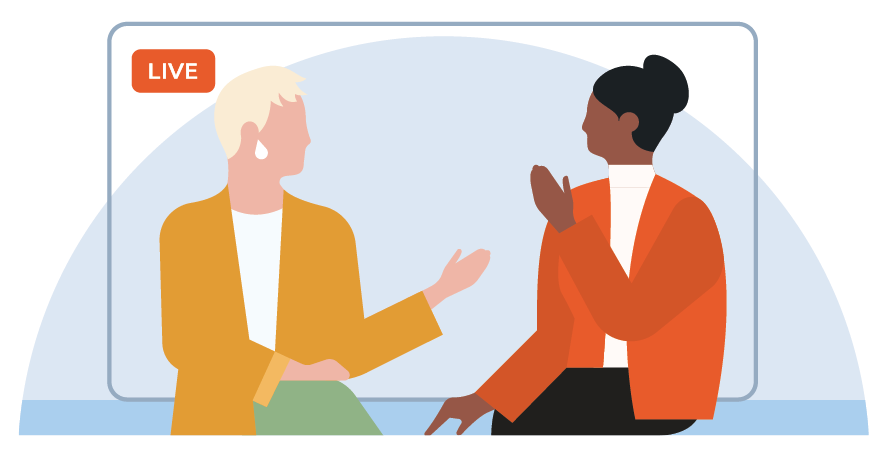 Illustration representing Linkedin Live and Events