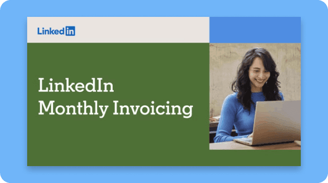 LinkedIn monthly invoicing promotional banner