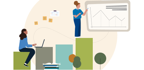 illustration of someone giving a presentation 