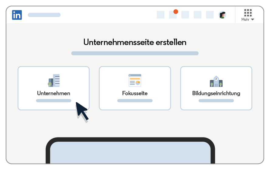 Image of LinkedIn interface representing step 2