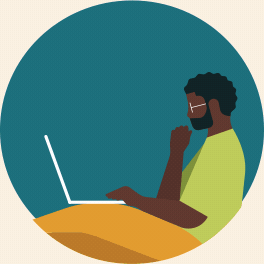 Person at their laptop with an animated number increasing to 695%
