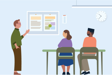 Illustration representing using your outline to inform EVP statement