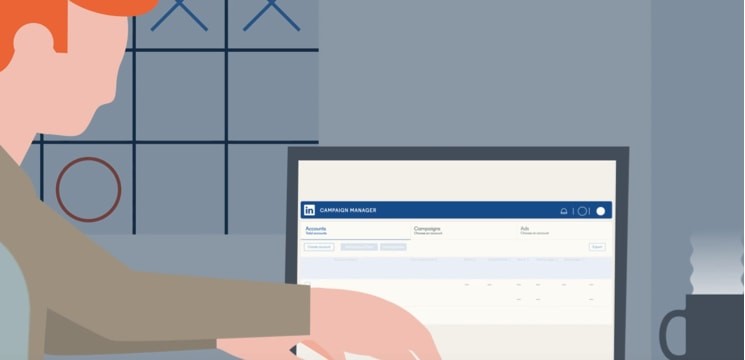 Main marketer exploring LinkedIn Campaign Manager