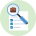 Icon representing detailed job description