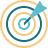 icon of a target with an arrow in the bullseye