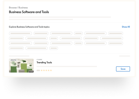 illustration of Linkedin's UI for business software