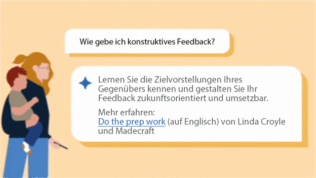Gif einer Person, die KI-gestütztes Coaching nutzt