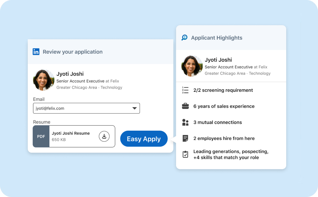 UI illustration of LinkedIn Jobs