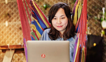 Image of professional working on a laptop