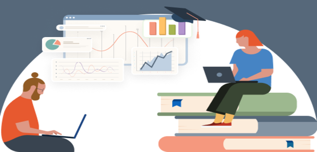 Illustration representing data science in marketing
