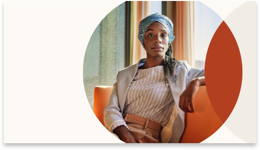 Book cover of the 2020 Global Talent Trends report, with a woman sitting on a couch lounging.