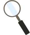 Icon representing a magnifying glass