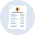 Icon representing skills and qualifications