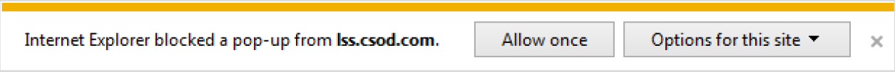 IE pop-up blocker