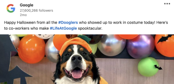 Image de fêtes de bureau chez Google