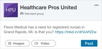 Posting a message in LinkedIn Groups