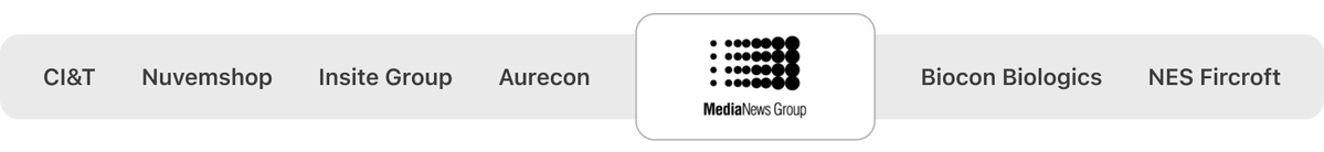 CI&T, Nuvemshop, Insite Group, Aurecon, MediaNews Group, Biocon Biologics e NES Fircroft